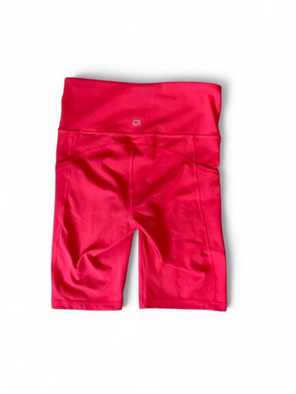 GAP GapFit Hot Pink High Rise Blackout Bike Shorts | Pocket Stride Coral SIZE XS